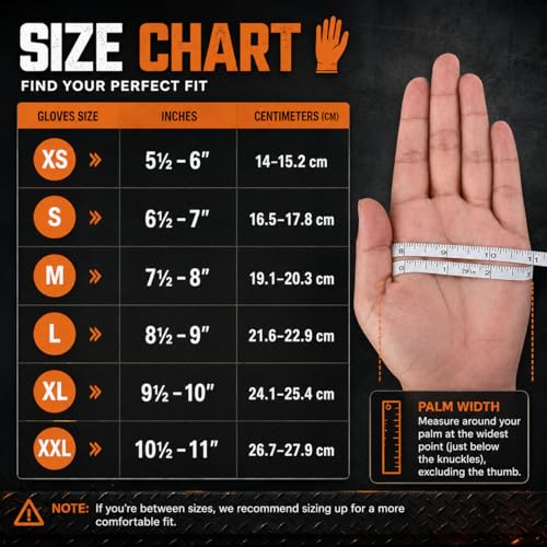 Image of TitanFlex Heavy Duty Industrial Orange Nitrile Gloves, 8-mil, Gloves Disposable Latex Free with Raised Diamond Texture Grip, Powder Free, Rubber Glove, Mechanic Gloves,1000-ct Case (Small)