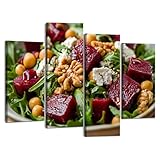 Canvas Wall Art Prints Pictures Fresh Beetroot Arugula Salad Walnuts Feta Cheese Framed Posters Modern Wall...