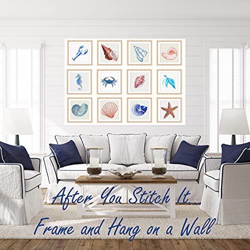 Image of Orenco Originals Beach Sealife Deluxe Treasury-14 Count-4 Counted Cross Stitch Patterns
