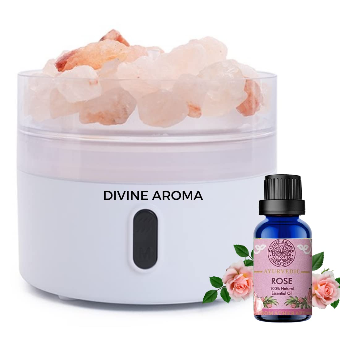 Divine Aroma Diffuser for Home Fragrance | Himalayan Rock Salt Aroma Diffuser/Humidifier & Rose Oil Home,Office, Spa, Bedroom, Hotel & Saloon (B0B8ZNRHW4) Amazon Price History, Amazon Price Tracker