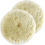 7" Wool Buffing Pad Kit 2PCS 100% Polishing Wool Pads Kit Low Linting Wool Pad, Used for Rotary and