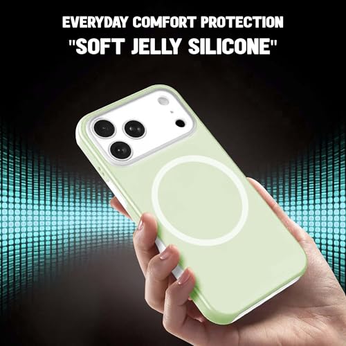 Image of Kratos Soft Silicone Case Cover Compatible with iPhone 17 Pro Max - Everyday Comfort Protection, Wireless Magnetic Charging Case with Raised Edge Camera & Screen Protection, Shock-Resistant Design