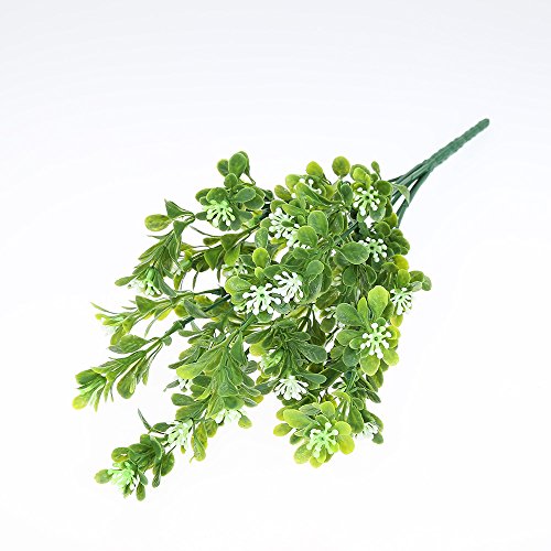 WMFL Artificial Plastic Milan Grass,1 Bunches Artificial Flowers Plant Grass Bush, Ideal for Dining Room, Living Room, or Office Decoration