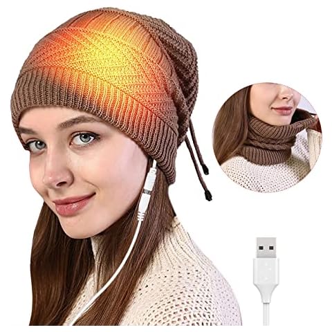 LUZLED Heated Beanie Hat for Winter Cover