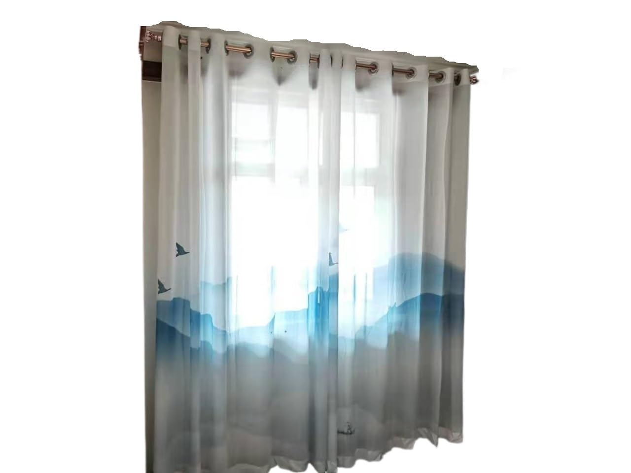 Modern Translucent Drapes Decorative Window Curtains Breathable Polyester Curtains Lightweight Room Curtains Translucent Curtains, Room Window Curtains Polyester Fiber Curtains((150"W x 96"H)x2)