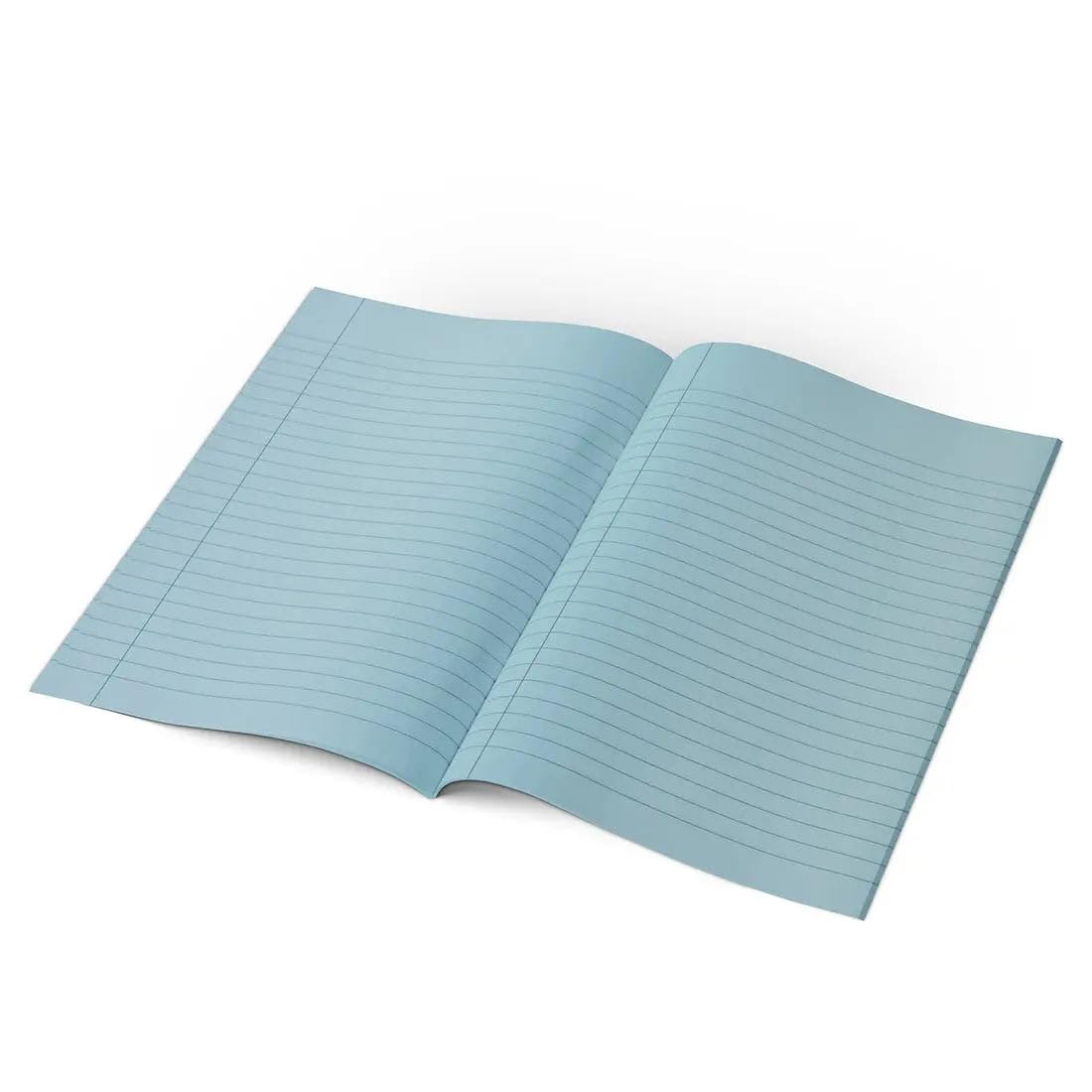 The Dyslexia Shop A4-10mm Lined Tinted Exercise Book - (Yellow Cover) Single Book/Aqua