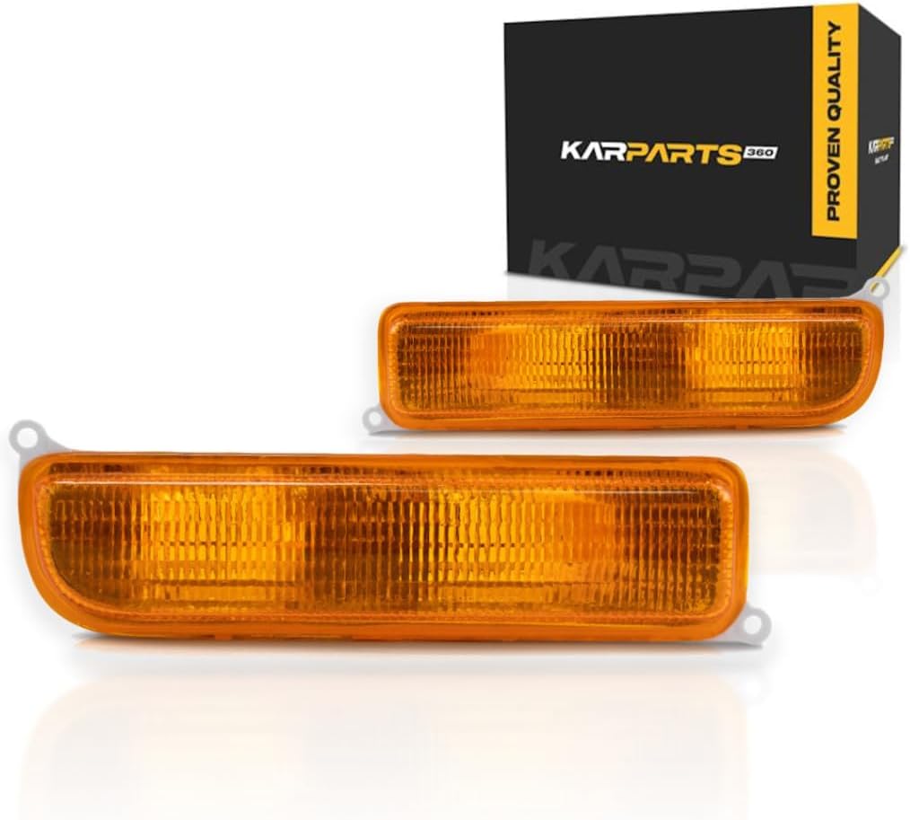 KarParts360 For Jeep Cherokee Turn Signal/Parking Light Assembly Unit 1997-2001 Pair Driver and Passenger Side | CH2520127 + CH2521127