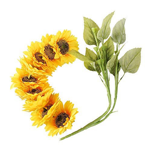 Amyhomie Artificial Flowers, Artificial Sunflower Bouquets, Fake Flowers For Baby Shower Home Decoration Wedding Decor, Bride Holding Flowers,Diy Garden Craft Art Decor #TOP3