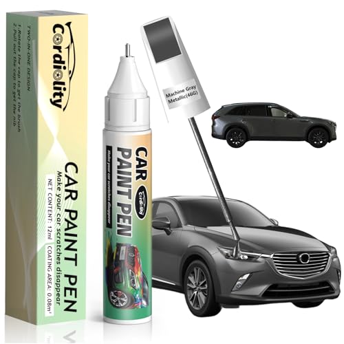 Image of 46G Machine Gray Metallic Touch Up Paint for Mazda, Color Accurate Car Paint Scratch Repair Pen, Quick & Easy Fix Automotive Chips and Nicks
