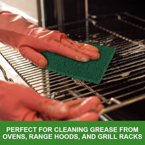 Image of AIDEA Heavy Duty Scouring Pads, Dish Scrubber Pads for Household and Kitchen, Multipurpose Scour Pads for Cleaning, 96 Pack, 5.5in*3.5in