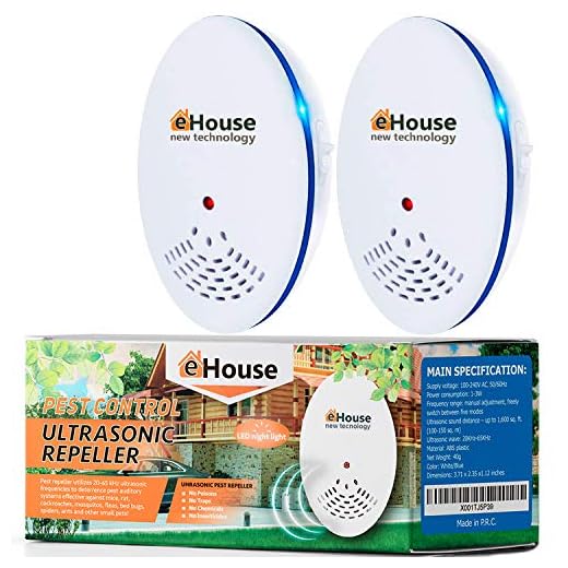 BH-1, 2 Pack - Ultrasonic Pest Repeller - Electronic & Ultrasound, Indoor Plug-in Repellent - Get rid of - Rodents, Mice, Rats, Squirrels, Bats, Insects, Bed Bugs, Ants, Fleas, Spiders, Roaches!