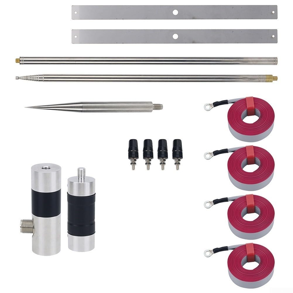 Antena vertical portátil de onda corta de 7 a 54 MHz HF para radio aficionada, aleación de aluminio telescópica para exteriores, equipo jamón para mochileros