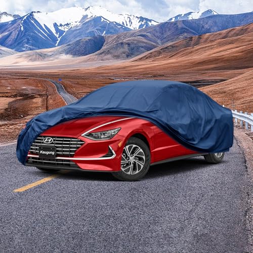 Image of Kaugung Heavy Duty Car Cover Custom Fit Hyundai Sonata (1999-2025),Waterproof All Weather Resistant Outdoor Sun Rain Dust Snow Protection with Anti-Theft Lock.(USA Warehouse,Within 3-7 Days)
