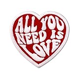 The Beatles All You Need is Love Embroidered Patch Iron On (3' x 2.8')