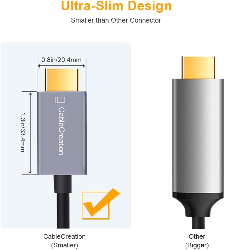 Greatest Product USBC to 4K HDMI Cable 5-Pack, CableCreation 6ft Aluminum Type-C to HDMI Cable Adapter[Thunderbolt 3 Compatible], Compatible with MacBook Pro/Air 2020, New iPad Air/Pro, XPS 13, Yoga 910, Galaxy S20