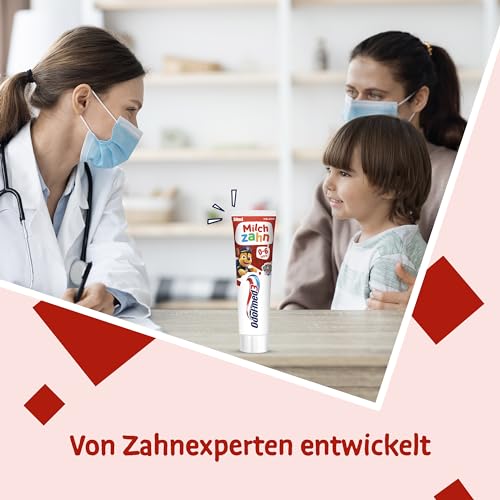 Odol-med3 Zahnpasta Milchzahn, für gesunde Milchzähne bis 6 Jahre, 50ml, Odol-med3 Zahncreme für Kinder besteht zu 95% aus Inhaltsstoffen natürlichen Ursprungs.