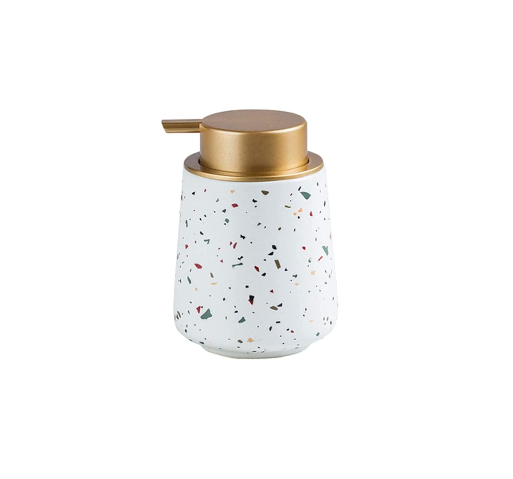 soap dispenser， Soap Dispensers Dispenser Hotel Decor,Bottles Lotion Ceramic Liquid with Electroplating Golden Pump