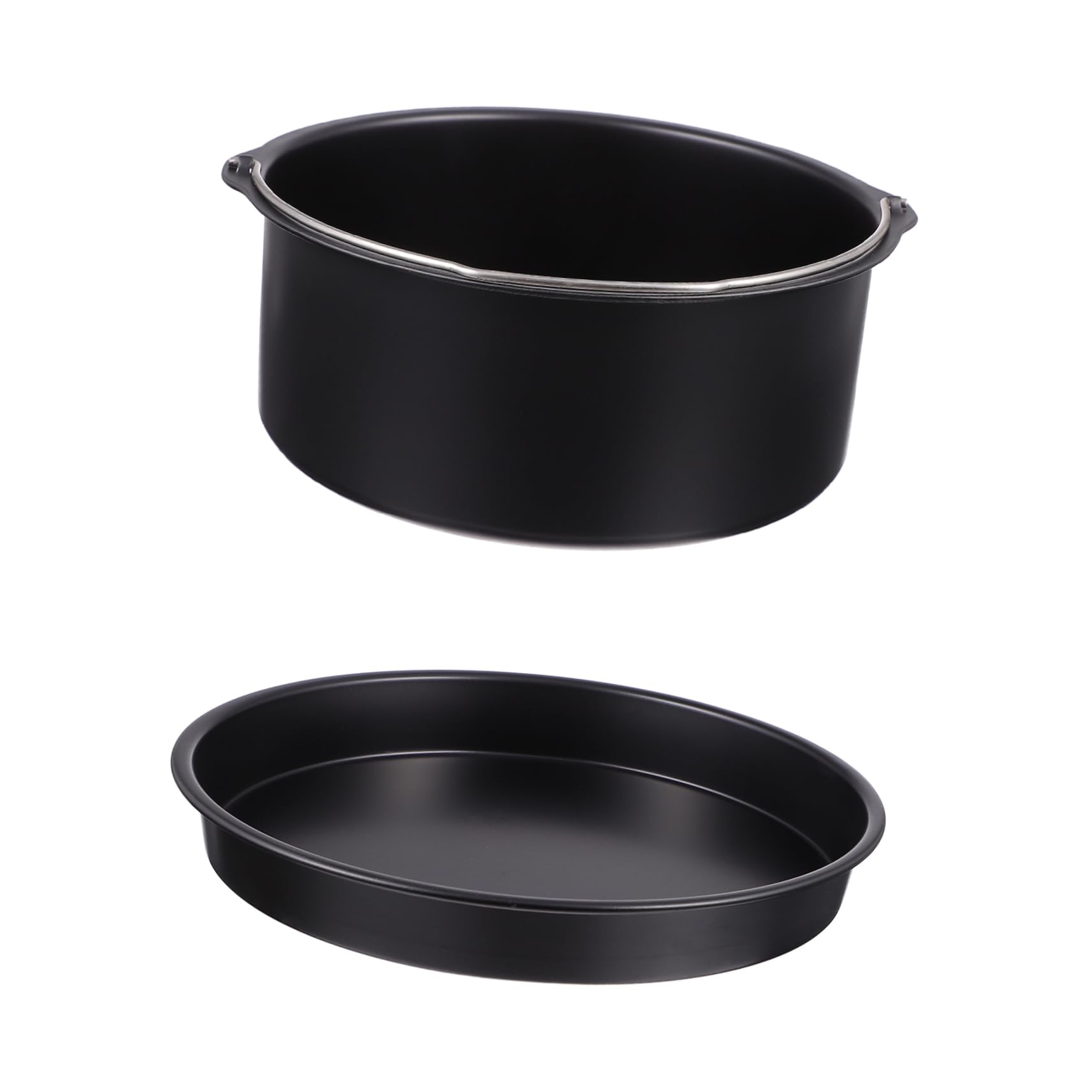 HOMSFOU 1Set Air Fryer Accessories Pizza Pan Cake Basket Non Stick Carbon Steel Easy to with Air Fryers for Baking Cakes and Pizzas