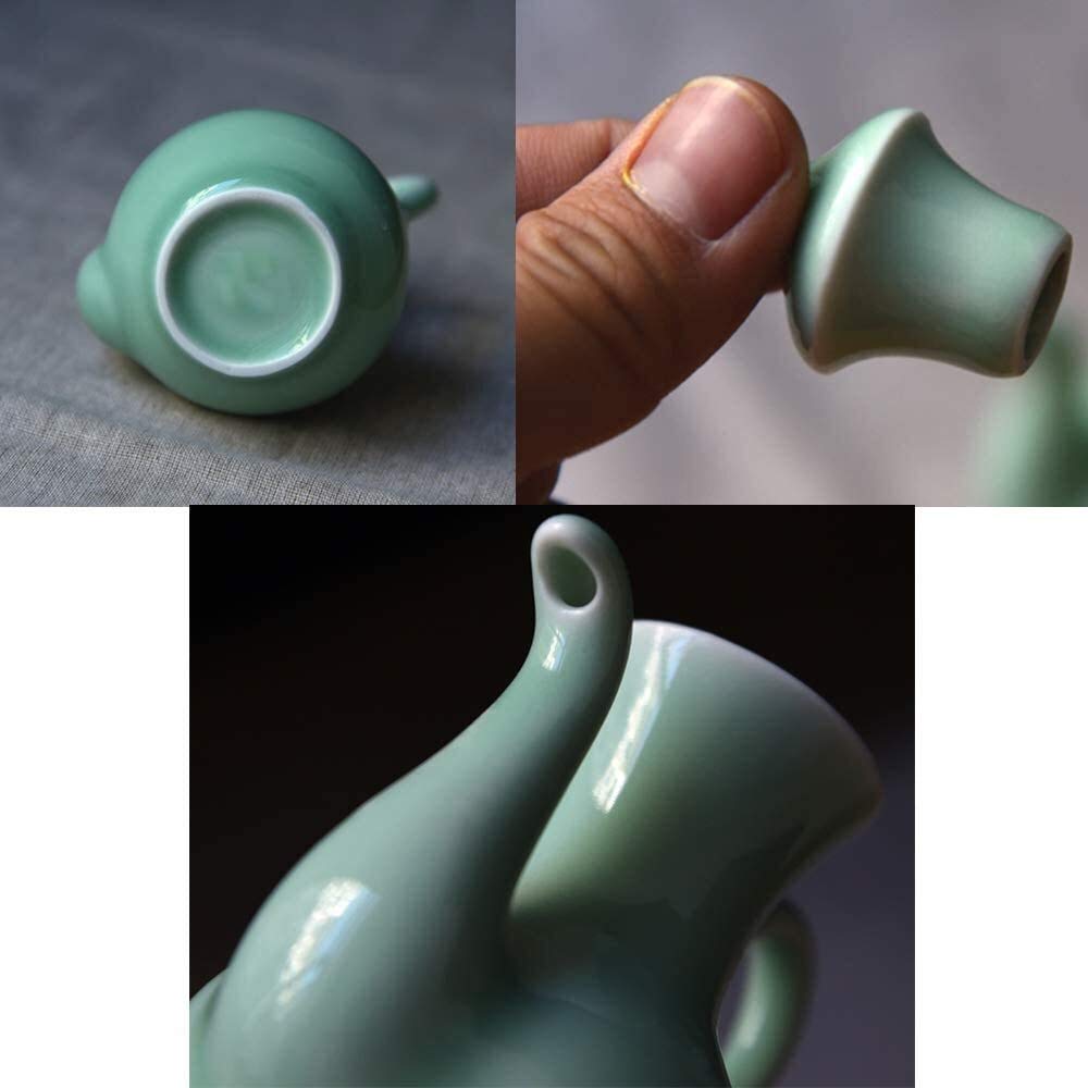 Ceramiczny zestaw dozowników oleju i octu, vintage, szczelne butelki na sos sojowy i oliwę z oliwek, małe butelki na przyprawy w płynie z konstrukcją zapobiegającą wyciekom