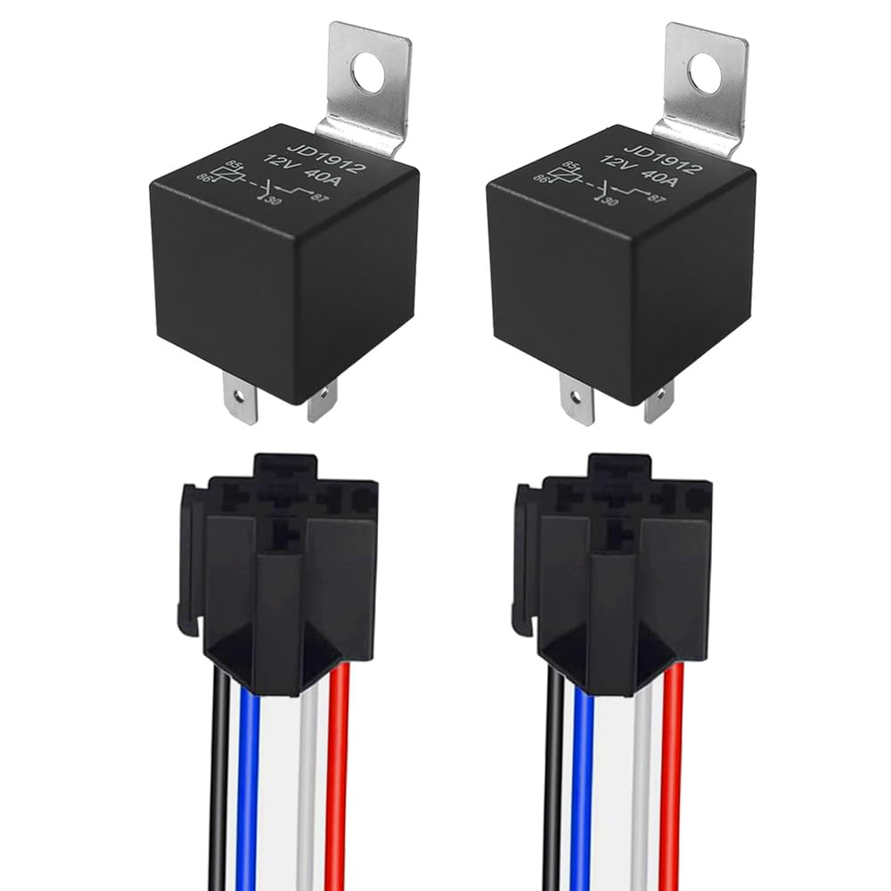 2 Relè Auto 4 Pin 12V 40A Con Presa E Cavi Precablati - Per Luci, Fendinebbia, Alzacristalli - Foto 10