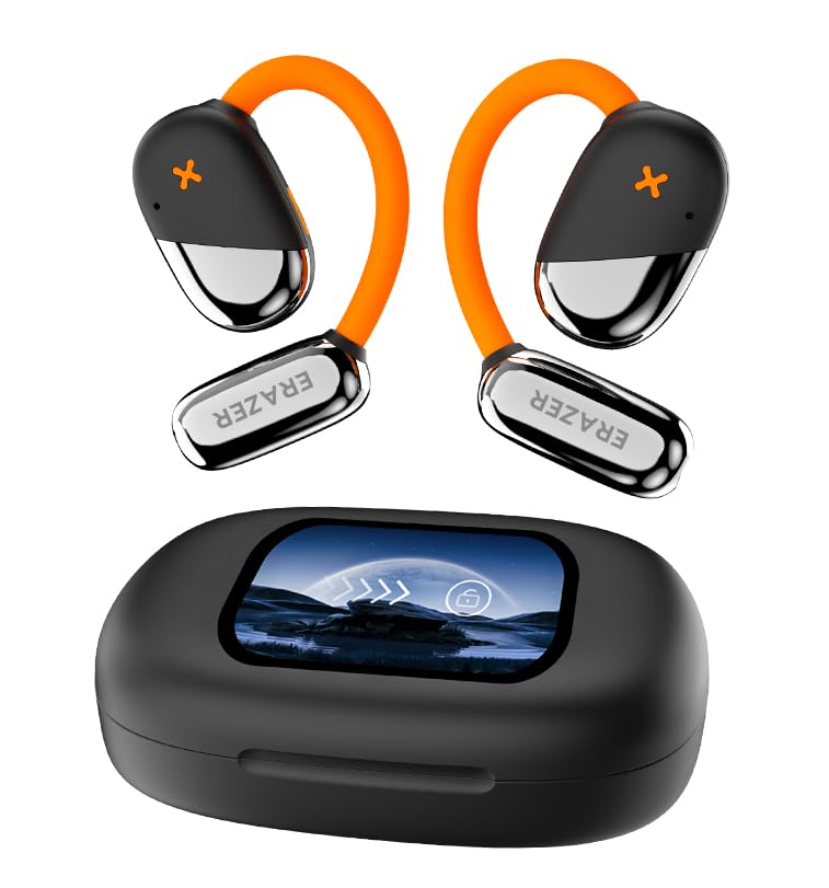 QYGCKJ ERAZER AI Translation Earbuds Real Time, 135 Language Translator Earbuds with APP for iOS and Android, LCD Touch Screen Translation Headphones Translation Device for Travel Business Learning