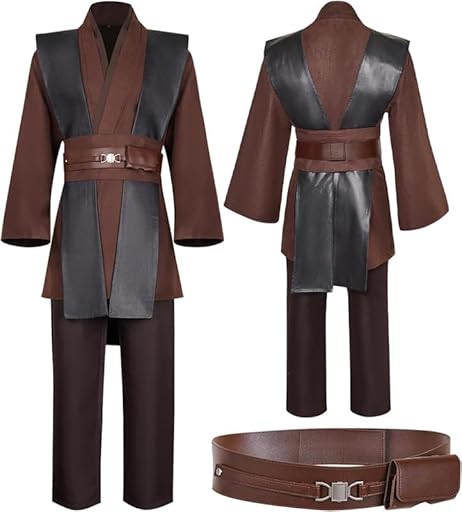 Taeyue Túnica de disfraz de cosplay para hombres, conjunto completo de túnica, Halloween, color marrón, talla XL | Ya disponible en tu tienda friki favorita! En mundofriki.es!