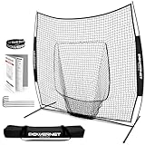 PowerNet Baseball & Softball Practice Net 7x7 FT, Outdoor Baseball Training Equipment for...