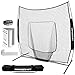 PowerNet Team Color Baseball Softball 7x7 Hitting Net w/ bow frame (Black)