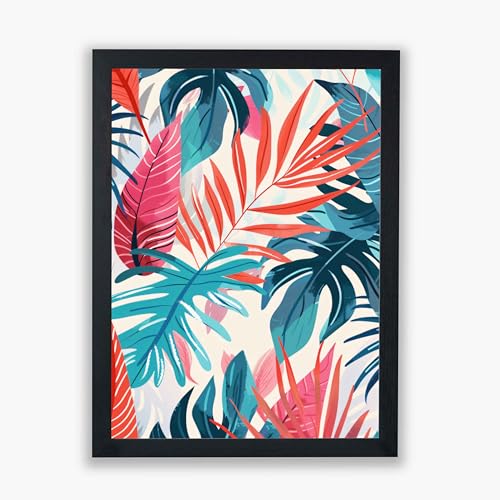 Auvent corail XL encadré Spiffing Prints - Art mural haut de gamme