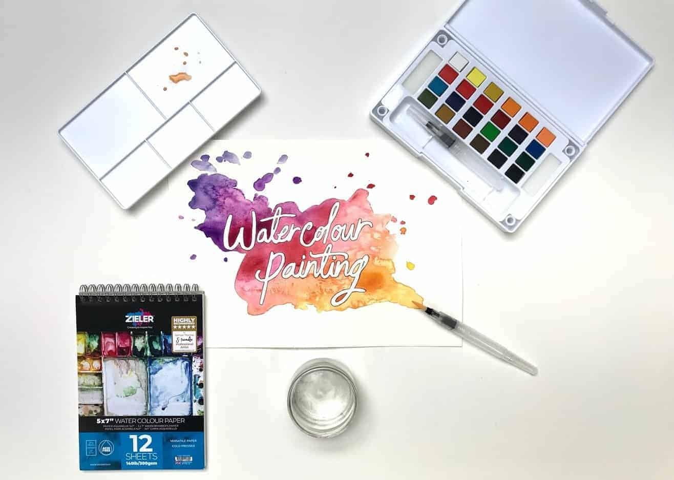 Zieler Bloc de papier aquarelle A3 (29,7 x 41,9 cm), 300 g/m², 12 feuilles