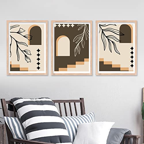 Image of kotart Modern Wall Art Framed Painting for Wall Decoration - Wall Painting for Living Room, Bedroom - Big Size Wall Painting for Wall Decor (Multi, Framed) Set of 3 (Large, Painting 02)