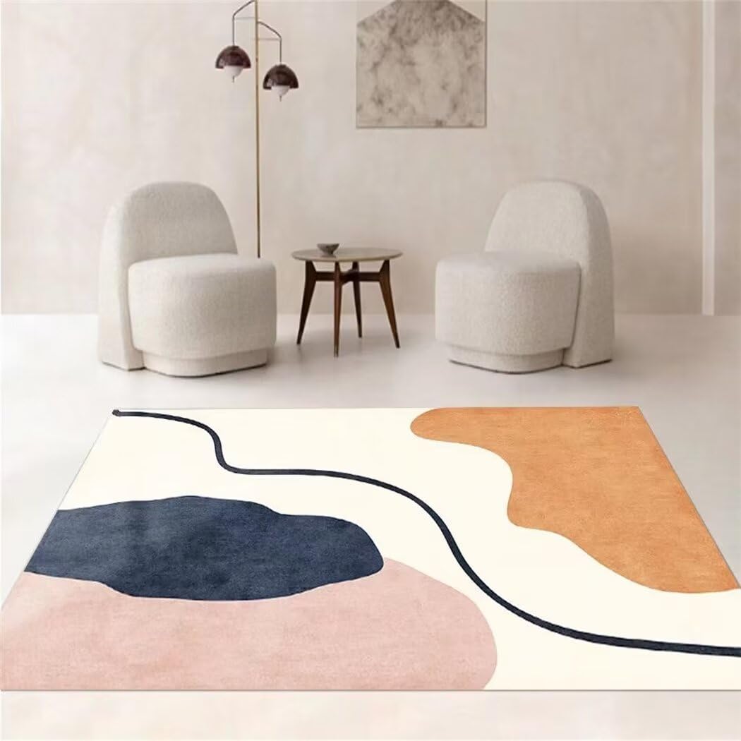 Tapis grande taille lavable en machine et doux pour chambre fille