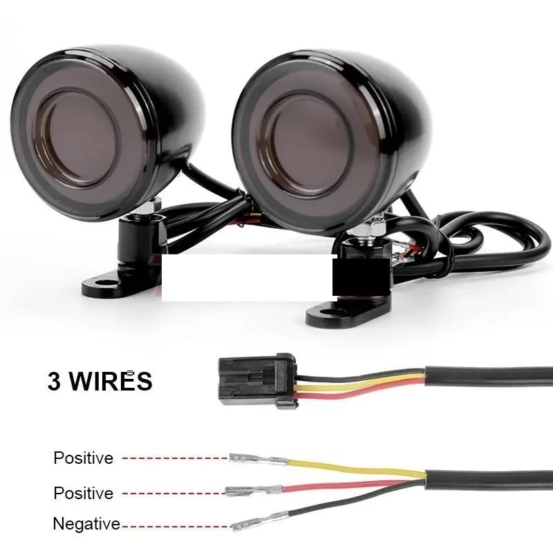 Faro Posteriore Stop Running Luci Di Direzione Anteriori A LED Per Motociclette, Indicatori In Metallo DRL Bianchi Ambrati per Softail per Sportster 883 1200 Accessori
