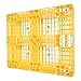 Vestil PLP2-4840-YELLOW Yellow Polyethylene Pallet with 4 Way Entry, 6600 lbs Capacity, 39.5