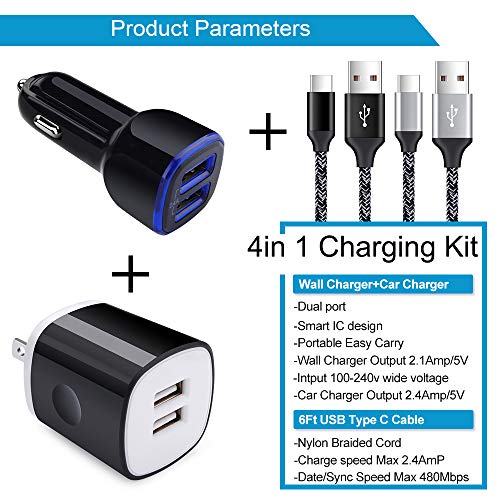 Type C Charger For Lg G8 G8X G9 G7 Q7+ V60 V50 V40 V35 V30 Thinq Stylo 6 5 4, Samsung Galaxy S22 S21 S20 Ultra Note 22/20 A12 A13 A52 A32, Charging Block, Car Power Adapter, Usb C Fast Charging Cables #TOP1