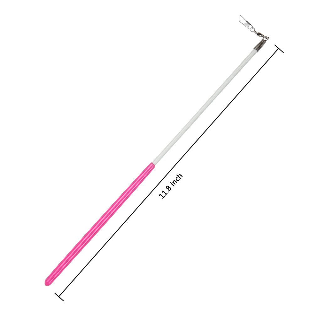 10 Pièces 2 mètres Gym Fitness Rubans de Gymnastique Rythmiques, Danse Tige De Streamer Baton Tournoyant Art Rubans pour Enfants,10 Couleurs