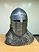 Medieval Knight Bascinet Helmet with Chainmail Aventail – Hand-Forged 18 Gauge Steel Armor | Wearable Crusader Helmet with Visor & Leather Straps for LARP, Cosplay & Display