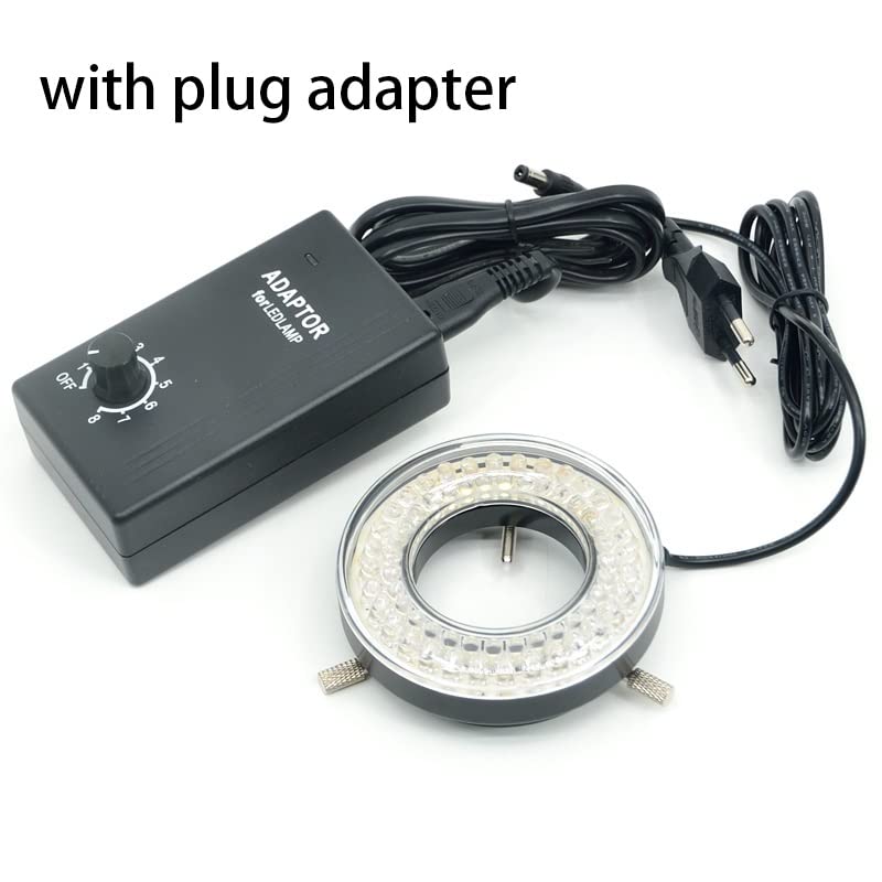 Microscope 60pcs Bulbs Microscope Ring Light 45mm Inner Size LED Ring Light Lamp Illuminator