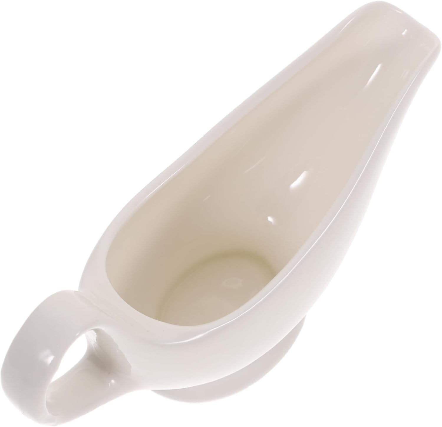 200ml Ceramic Gravy Boat Handle Black Pepper Sauce Jug Elegant European Design for Home Seasoning and Salad Dressings