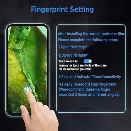 Image of SHILD - ( 2 Pack - Perfect - Fits Design Google Pixel 8a Screen Protector, Tempered Glass with Easy Installation for Pixel 8a, Military-Grade Protection, Ultra Tough, Scratch Resistant