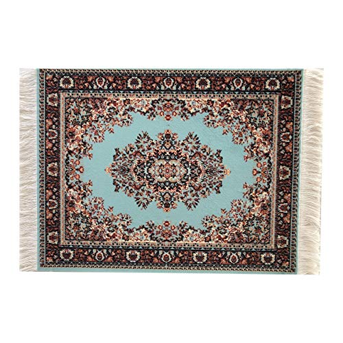 Blue Woven Rug Mouse Pad - Turkish Design Carpet Mouse Mat for The Computer