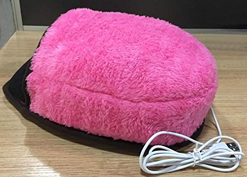 Black Temptation Usb Heated Mouse Pad Mouse Hand Warmer With Wristguard Warm Winter Magenta #TOP2
