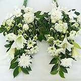 【生花】 お供えの花/仏花・墓花 白でまとめた豪華なタイプ
