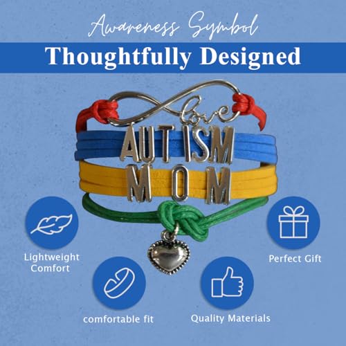 Infinity Collection Autism Mom Bracelet, Awareness Jewelry for Women, Autism Puzzle Piece, Mom Jewelry, Proud Mama Adjustable Bracelet3