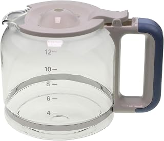 Jarra de cristal compatible con /pieza de repuesto para cafetera Ariete AT4066009000 1342, vintage, color azul