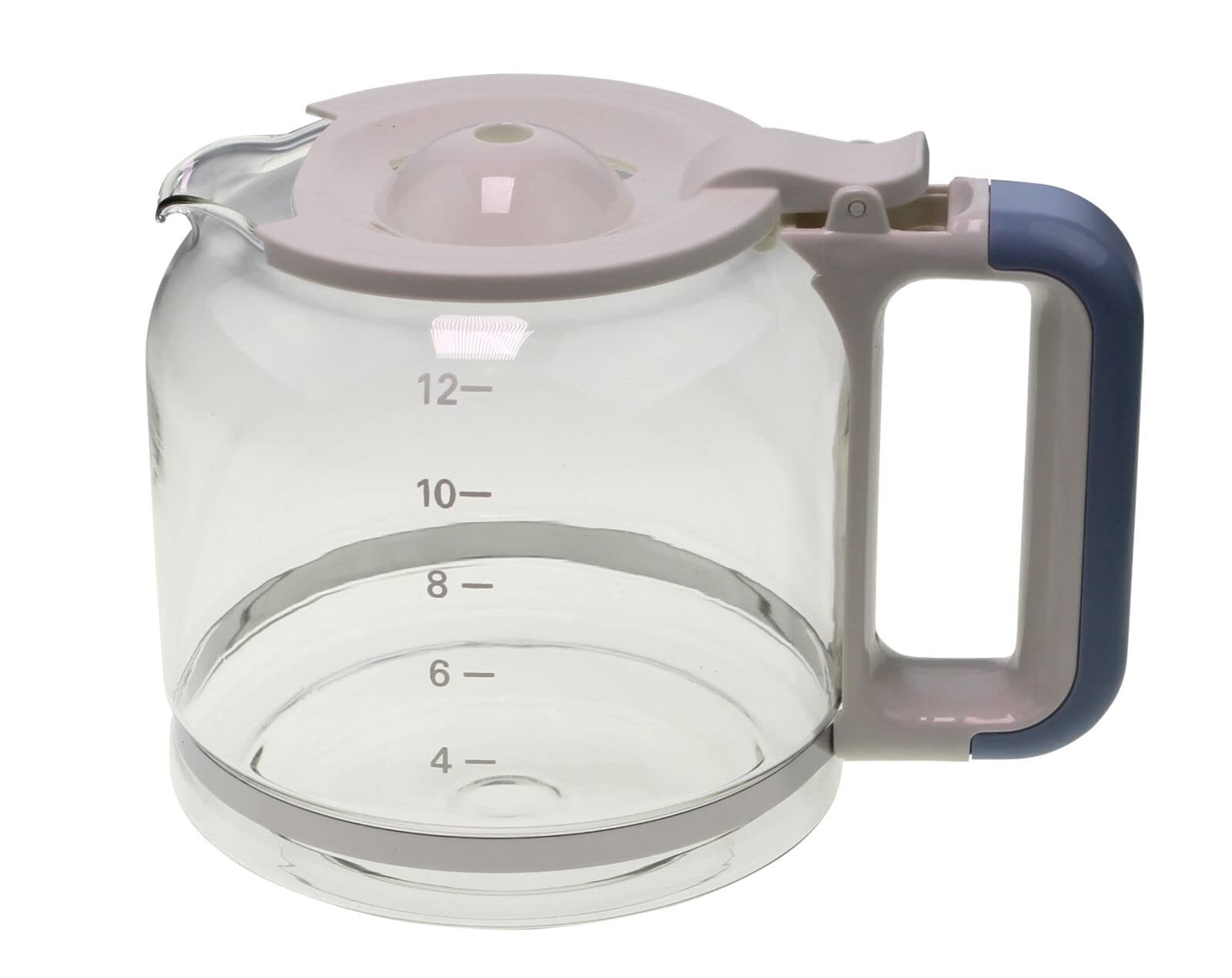 Caraffa in vetro compatibile con / ricambio per macchine da caffè Ariete AT4066009000 1342 Vintage Blu