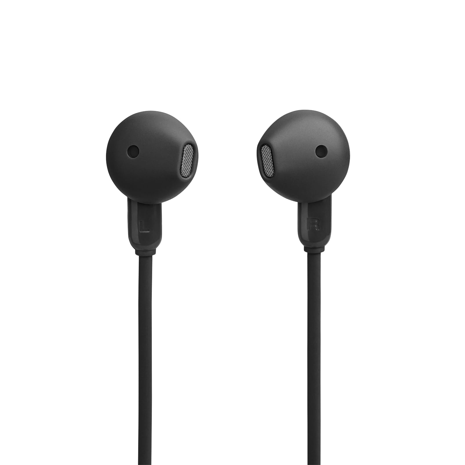 JBL Tune 235BT - Auricolari wireless Bluetooth in-ear con microfono a 3 pulsanti, telecomando e cavo piatto, colore: Nero