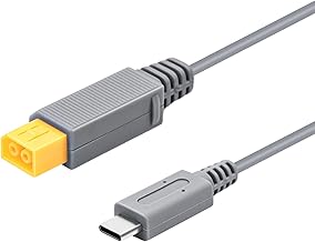 Wigearss 6.5Ft (2M) Type C Power Charge Cable for Wii U Work with a 35w-65w Power Adapter-Gray (not Include The Power Adapter/not Compatible with Wii)