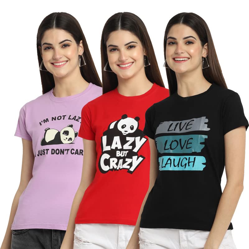 T-shirt graphique moderne pour femme Preneum en coton doux