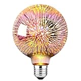 💡 [effet de feu d'artifice 3D avec un design élégant] la surface de verre unique crée un effet de feu d'artifice 3D fascinant qui répartit la réflexion magique de la lumière dans la pièce lorsqu'elle est ouverte. L'ampoule E27 LED vintage est parfaite pour une ambiance cosy et un éclairage décoratif!
